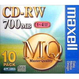 maxell CDRW MQ Series CDRW80MQ1P10S CD-RW Disc (700MB/10pcs)