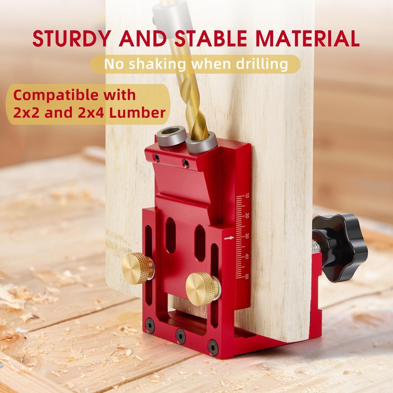 3-in-1 Pocket Hole Jig Kit for Woodworking: Accurate Angled Carpentry