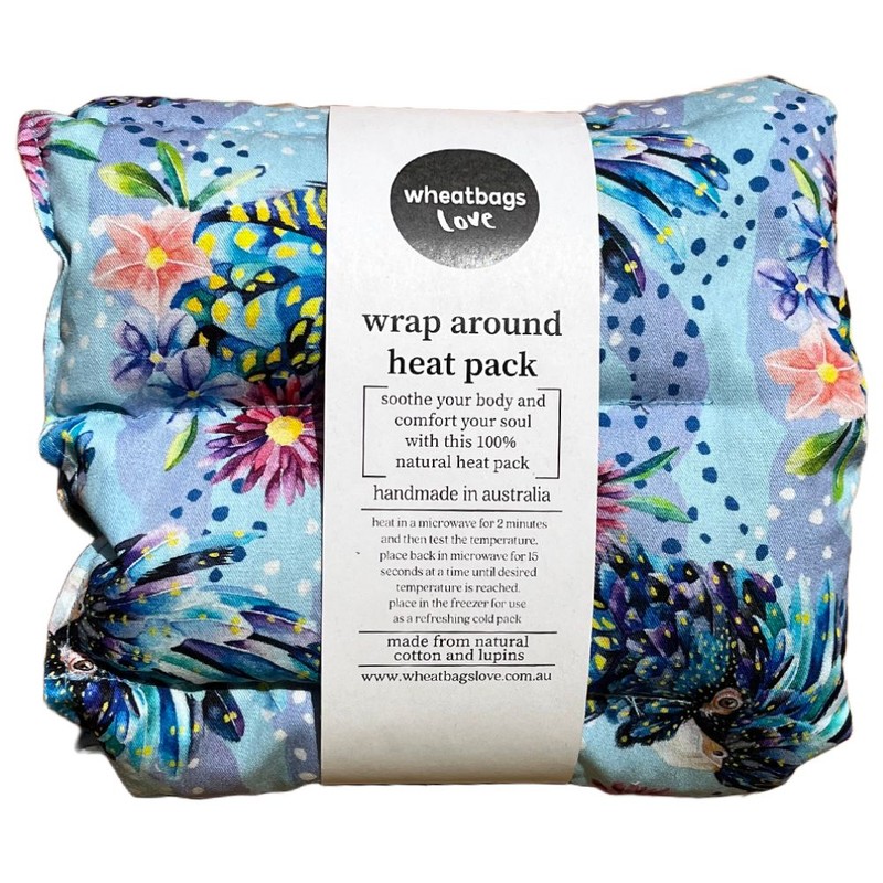 Wheatbags Love Wrap Around Heat Pack, Blue Cockatoo