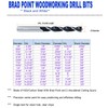Wood Brad Point Drill Bit Set 3/8 in. 10Pcs Spur