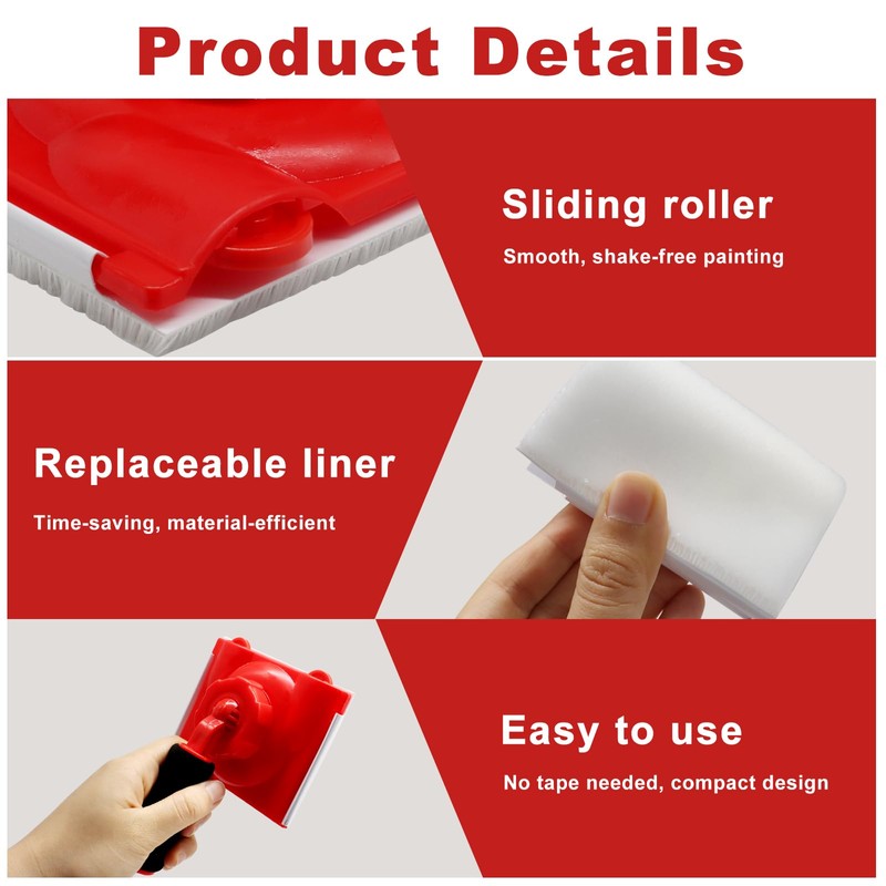 Zorfeter Paint Edger Trimmer with 2 PCS Replacement Pads Refills