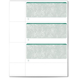 VersaCheck ValueChex - 750 Blank Personal Wallet Checks - Green Classic - 250 Sheets Form #3001