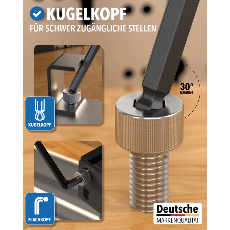 STONE REEF Allen Key Set 13 Pieces [incl. Ball Head]