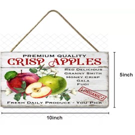 Twisted R Design Crisp Apples Printed Handmade Sign
