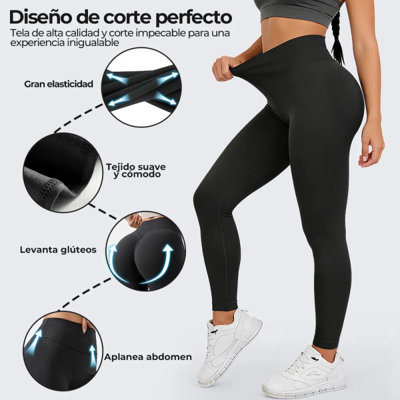 FTUVESO - 2pcs Leggings Deportivos Mujer Licras Ropa Para Gym