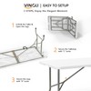 VINGLI VINGLI 6 Foot Plastic Folding Table Portable Long Table