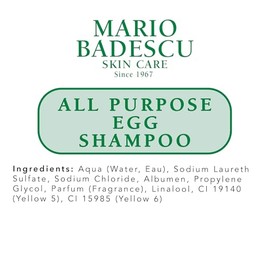 Mario Badescu shampoo de huevo multiusos para todo tipo de cabello y piel | shampoo y gel de baño que limpia y nutre | Formulado con proteínas de clar
