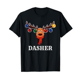 Santa Reindeer Dasher Xmas Group Costume T-Shirt