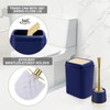 XLHOMO Navy Blue Bathroom Accessories Set -10 Piece Bathroom Accessory