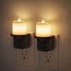 JandCase Flameless Candle Night Light, 2 Pack Night Lights Plug