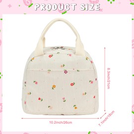 Lunch Bag Cute Insulated,Lunch Bags for Women,Adults Kids Packed Lunch Box,Lunch Bags for Work School Picnic Travel Beach,Insulated Leakproof Lunch Bag for Women Her Wife Preppy Stuff(Strawberry pink)