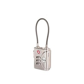Yale TSA Approved Cable Luggage Locks with Combination for Travel, Backpack, Suitcase, and Accessories Steel