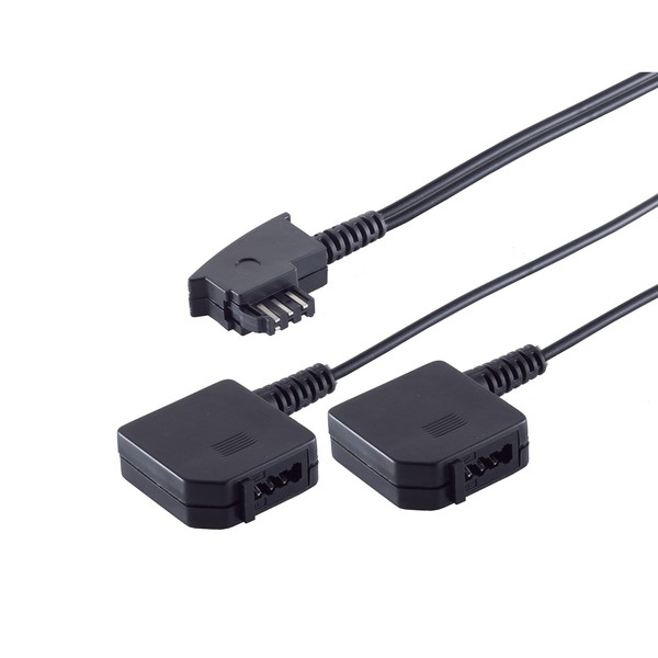 PADCR 20 cm Y Telephone Cable Adapter Double Plug Splitter