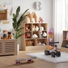 DINZI LVJ Toy Storage Organizer, Kids Bookshelf, Wood Toy Storage