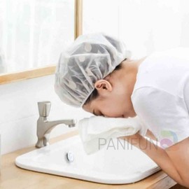 Funny Waterproof Shower Cap Shower Hair Net 2 - Vinyl Hair Cap - Pink 4ea