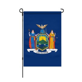 Mflagperft New York State Garden Flags 12 * 18 Inches Double Sided Vivid Color and Fade Proof Small Indiana Yard Flags for Indoor and Outdoor Decorations (New York)