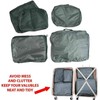 ADEPTNA 5pcs Premium Travel Luggage Organiser Set Perfect Travel Organiser