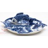 Gzhel Porcelain Fish server plate holder tray dish Hand-painted Author's