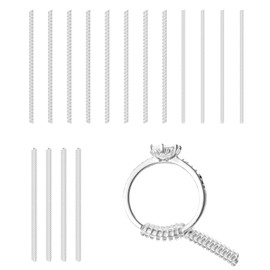 12Pcs Ring Adjuster for Loose Rings, Transparent Ring Size Adjuster for Loose Rings, Ring Size Adjuster Make Ring Smaller without Resizing, Ring Tightener for Loose Rings Invisible