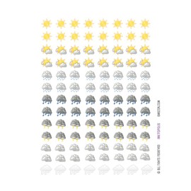 Monthly Planner Stickers Weather Stickers Planner Labels Compatible with Erin Condren Vertical Life Planner