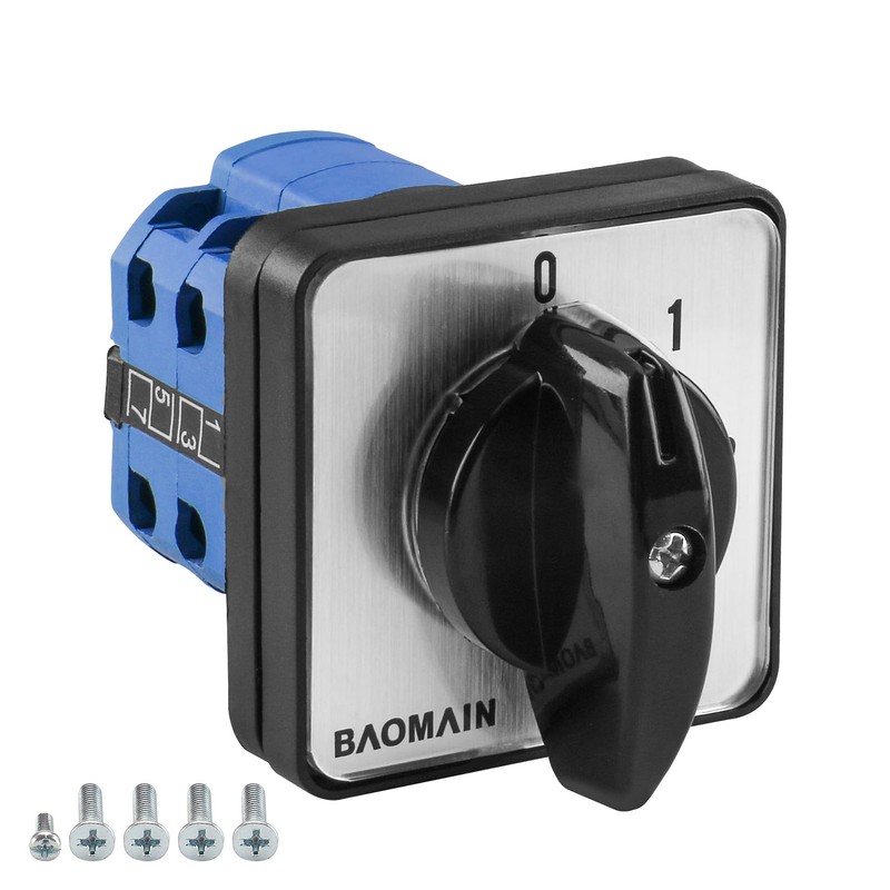 Baomain Cam Changeover Switch AC 660V 20A 8 Terminals 5