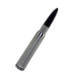 VMS RACING 50 Cal Caliber GUNMETAL BLACK TIP BULLET ANTENNA Heavy Gauge Billet Aluminum Short Compatible with Ford F150 F-150 F250 F350 F450 F550 F650 1997-2021
