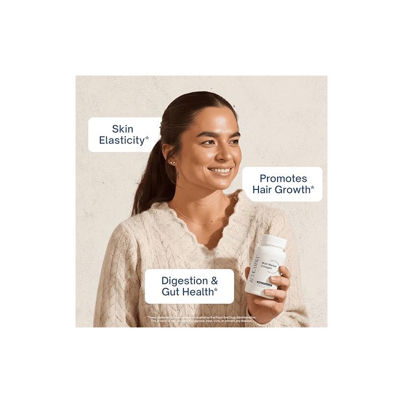 Colageno Marino Hidrolizado Puro y Omega 3 - Orgánico 60