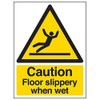 Vsafety 63044AN-S'Caution Floor Slippery When Wet' Sign, 150 mm x