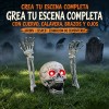 QZNICE - Decoración De Esqueleto De Halloween Para Jardín Con