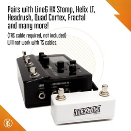 Rock Stock Dual Foot Switch Pedal - Versatile TRS Auxiliary Guitar Pedal - Expand Your M...