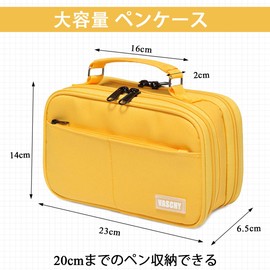 Vaschy Pencil Case, Large Capacity, Two-story Pencil Case, For School Commutes, Kids, Elementary School, Middle School, High School Students, Working Persons, Stylish, Pen Pouch, For Boys And Girls,