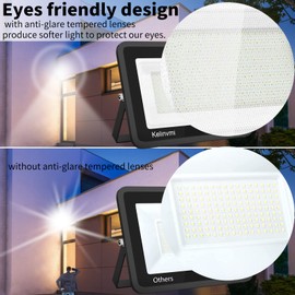 kelinvmi 150W LED Flood Light Outdoor, 900W Equivalent LED Security Light with Plug, 6500K High Brightness Outdoor Floodlights for Garage, Porch, Backyard, Garden, Playground