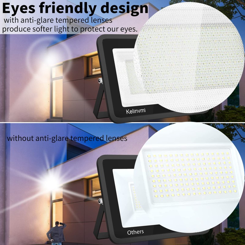 kelinvmi 150W LED Flood Light Outdoor, 900W Equivalent LED Security