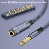 GOSYSONG 1/4 TS Male to Female Extension Cable 10ft, Guitar