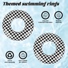 6Pack 24Inch Inflatable Checkered Pool Floats - Racing Car Party