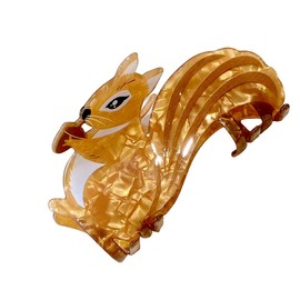 Unique Animal Claw Clip Cute Squirrel Shape Hair Clips Acetate Medium Non-slip Hair Clips Cartoon Animal Hair Accessories (Squirrel)