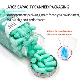 LYSIAN Ultra Soft Foam Earplugs for Sleep - 38dB Noise Cancelling Ear Plugs Perfect for Work, Travel & Shooting. Soundproof & Noise Reduction - 60 Pairs Value Pack (Water Blue)