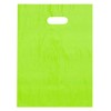 9x12 Lime Green Die Cut Handle Plastic Shopping Bags 100/cs