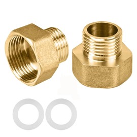 2 Stück Reduzierverlängerung 3/4 Zoll Außen x 1 Zoll Innen aus Messing, AG/IG Reduzierstück, Adapter für die Umwandlung von Rohrverbindungen