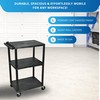 Classroom Basics UCPL2E-B 42"H Utility Cart - Three Shelves, Electric,