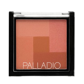 Palladio 2-In-1 Mosaic Blush and Bronzer, Polvo Prensado de Maquillaje Facial Suave y Sedoso, Cinco Tonos de Color desde Rosas Brillantes hasta Marrones Dorados, Desert Rose