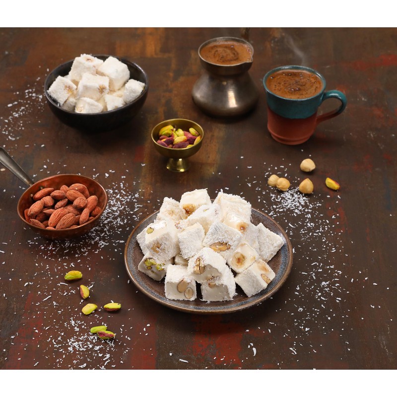 Hazer Baba Sultan Turkish Delight Candy, Mixed Nuts with Double