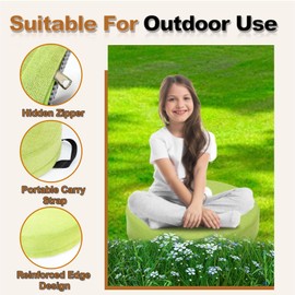 M Mute Touch 6 Pcs Flexible Floor Cushion for Classroom, Floor Cushions Easy to Clean and Carry,16''x16''x2'' Soft Cushion for Learning Sitting Daycare School Chair Yoga and Meditation (Chenille)