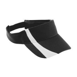 Augusta Sportswear Adjustable Wicking Mesh Two-Color Visor Black/White OS