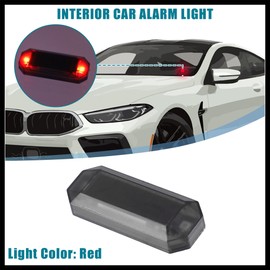 Hihaha Universal Car Solar Power Simulated Dummy Alarm Lamp Red Shell Black Durable Material