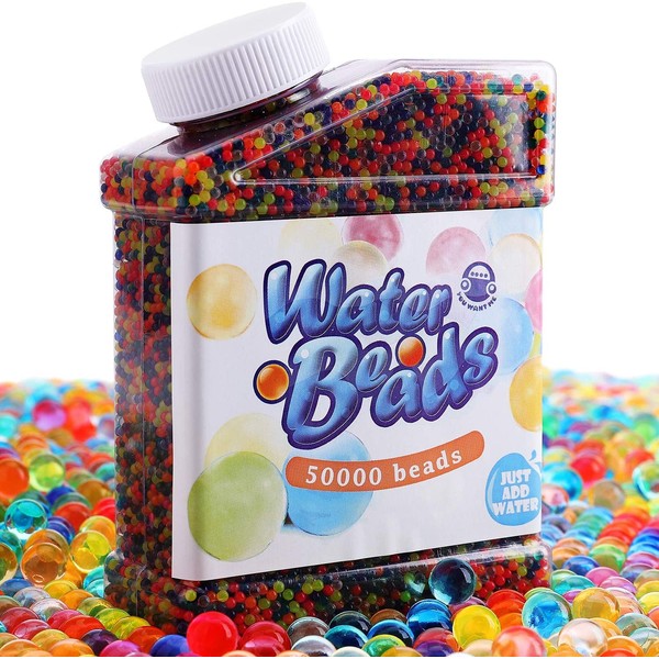 ICOOLIO Water Beads Large for Decoration, Plants, Water Beads, Orbis