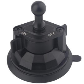 Upgraded Car Suction Cup Base with17mm Ball, Compatible with17mm Double Socket Arms | Heavy-Duty 3.4" Suction Base for Windshield | Holds 5.5 lbs – Rosette Bite Locking System