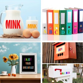 10 Sets Vinyl Letter Stickers,2 inch Self-Adhesive Alphabet Numbers Stickers, Waterproof Mailbox Numbers Sticker Letters for Mailboxes, Address Number,Signs,Window, Boats,Cars,Door Home Decor (Blue)