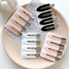 Traceless Bangs Clips, Set of 12, Black, White, Pink, Securing