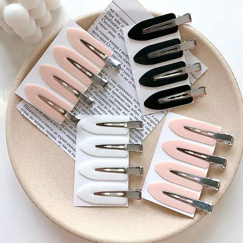 Traceless Bangs Clips, Set of 12, Black, White, Pink, Securing